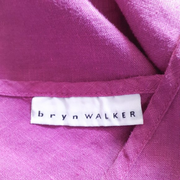 bryn walker Button Front Camp Shirt and Tank Set Purple Size L Size M - Picture 9 of 13